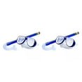 thumbnail image 4 of bedienty Plastic Children Face Guard Portable Adjustable Outside Sport Underwater Diving Freediving Swimming Pool Facial Shield Blue 2Set, 4 of 6