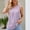 Purple, variant on BRGZLK Women's Summer Tank Tops Fashion Solid V-Neck Vest Loose Fit Casual Hollow Pleated Sleeveless Top Army Green S