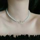 thumbnail image 2 of White Pearl and Crystal Rhinestone Necklace with Celestial Design, 2 of 5