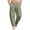 Army Green, variant on Mens Linen Pants Casual Harem Pants Elastic Waist Drawstring Loose Fit Casual Lightweight Summer Beach Pants with Pockets Baggy Trousers Army Green L