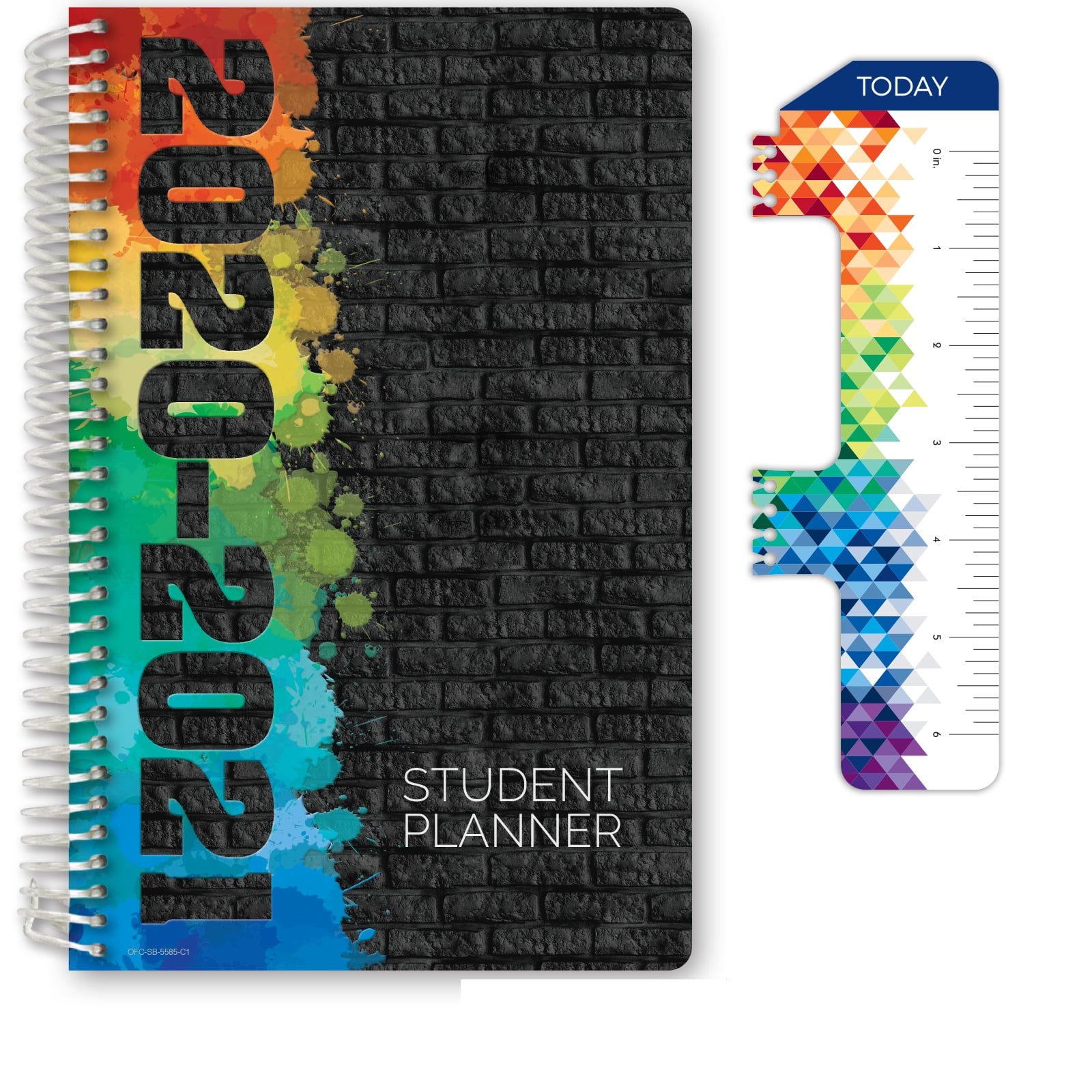 Middle / High School Planner 2020-2021 (Block Style - 5.5&quot;x8.5&quot; - Black