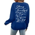 thumbnail image 5 of Women's Lightweight Long Sleeve Crewneck Sweatshirt Letter Printed Loose Blouse Top Casual Comfortable Soft Pullover, 5 of 8