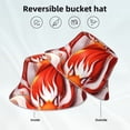 thumbnail image 2 of Xecao Red Sun Flame Fox Print Men and Women Night Reflective Hat Runner Cap Visor Bucket Hat Boonie Cap, 2 of 6