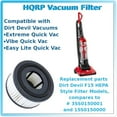 thumbnail image 3 of HQRP Filter 2-Pack replacement for Dirt Devil F15 F-15, 1SS0150000, 3SS0150001 fits Easy Lite Quick Vac UD40230, M084507 Extreme Quick Vac 1015000, 3 of 6