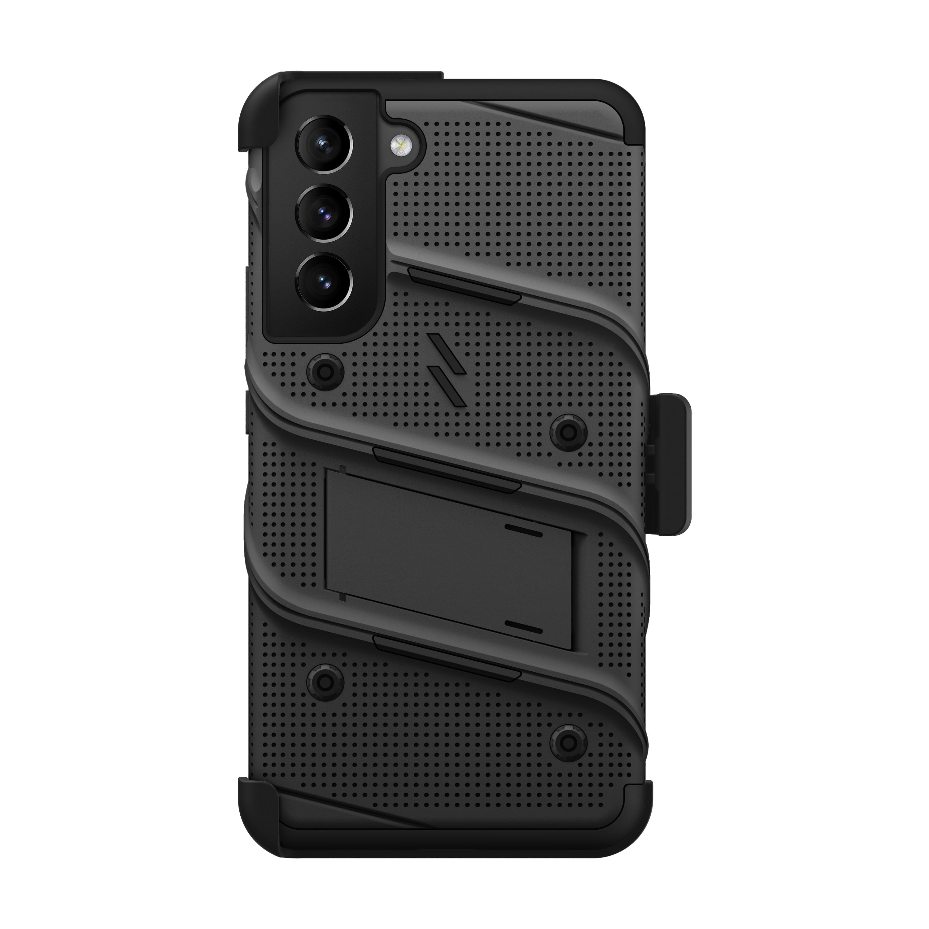 ZIZO BOLT Bundle for Galaxy S22 Plus Case with Screen Protector Kickstand Holster Lanyard - Black
