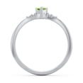 thumbnail image 4 of Birthstone Heart Ring with Shoulder Accents - Peridot (August), 4 of 4