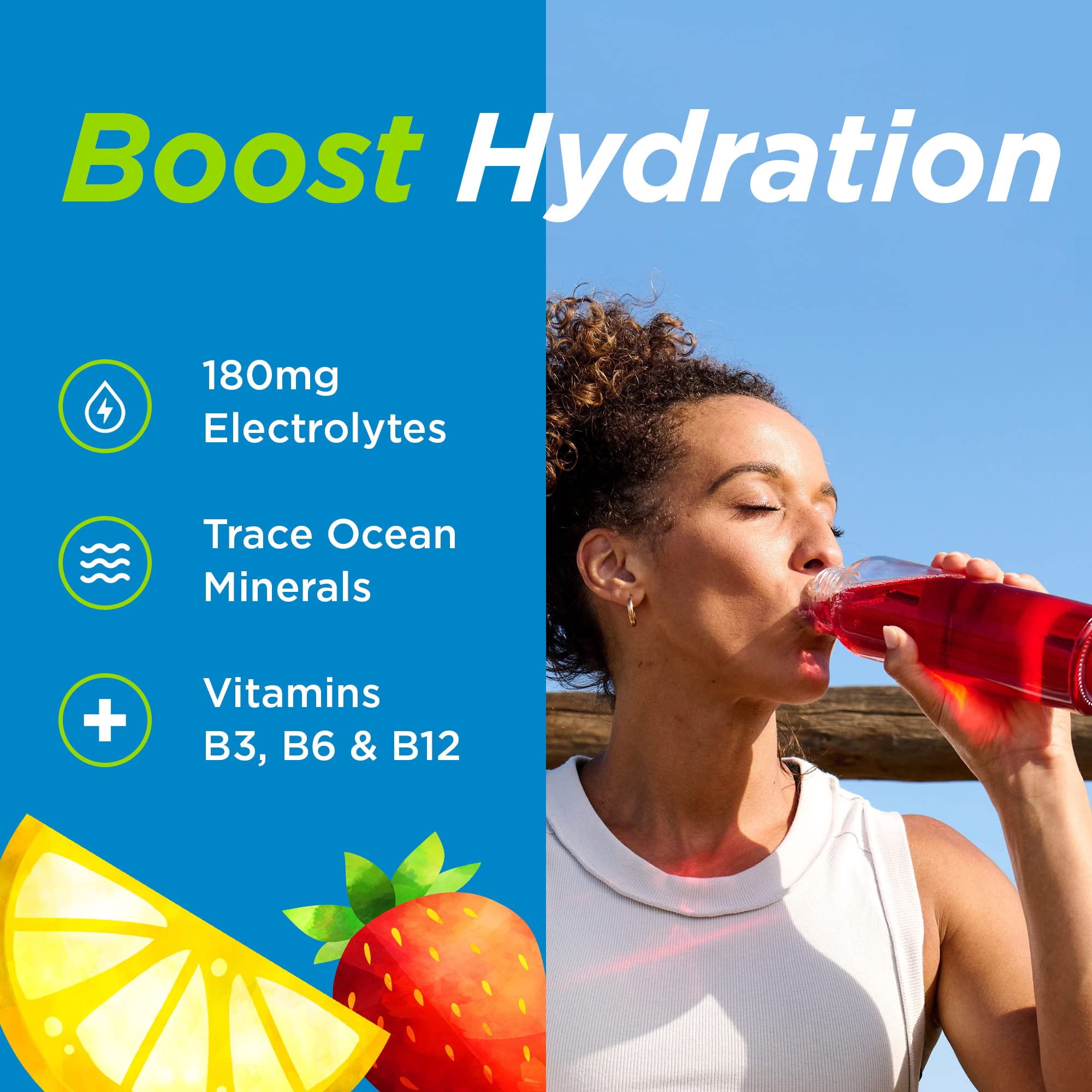 Stur Electrolyte Water Enhancer | Strawberry Lemon | Sweetened With Stevia | High In Vitamin C & Antioxidants | Sugar Free | Zero Calories | Keto | Vegan | 5 Bottles, Makes 120 Drinks