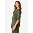 thumbnail image 2 of Roaman's Women's Plus Size Zip Front Ultrasmooth Fabric Tunic, 2 of 3