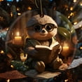thumbnail image 5 of Ornament Cute Sloth Merry Christmas Christmas Bauble Cute Cartoon Bookworm Sloth Reading Books Christmas Xmas Tree Ornament Decoration Hanging Pendant Decor Funny Gifts for Women/Men, 5 of 6