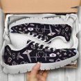 thumbnail image 1 of Zapatos planos de malla con cordones para mujer, zapatillas cómodas con estampado de dibujos animados, para correr, para hospital y enfermería, 1 of 6