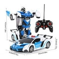 thumbnail image 3 of 2-in-1 Remote Control Car and Robot Transforming Toy with Cool Blue LED Lights and Durable Fall-Resistant Design, 3 of 8