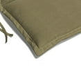 thumbnail image 2 of Jordan Manufacturing 39.5" x 19.5" Medford Flax Beige Solid Rectangular Outdoor Chair Cushion with Ties and Flange, 2 of 10