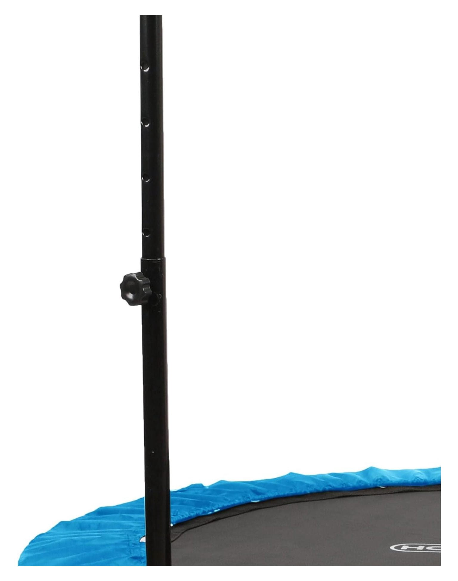 Foldable Mini Trampoline Home Gym Fitness Rebounder with 5 Level Adjustable Handle, Supportive 440 lb Capacity Workout Equipment, 40", Blue