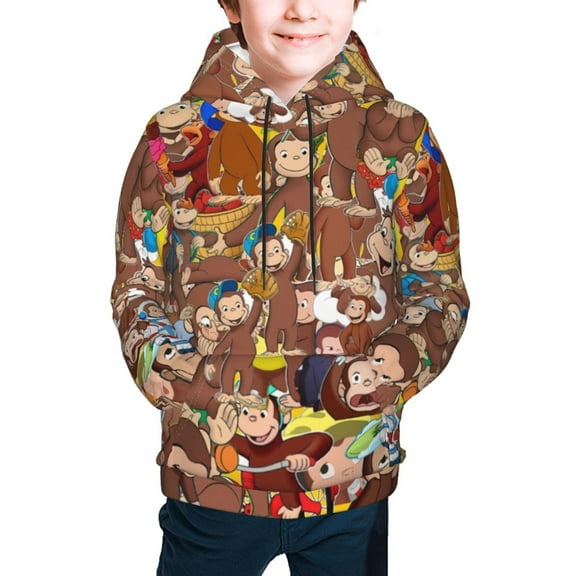 Youth Cartoon Hoodie Fashion Long Sleeve Kids Pullover Coat Casual Hoody Hooded Sweatshirts for Boys Girls