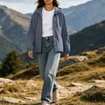 thumbnail image 5 of WIZUTIZ Women's Quick-Dry Softshell Jacket Lightweight Breathable Windproof Hiking Camping Outdoor Coat Long Sleeve with Pockets, 5 of 9