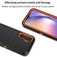 thumbnail image 6 of Galaxy A35 5G Case,Takfox Samsung Galaxy A35 5G Holster Phone Case with Built-in Screen Protector Swivel Belt Clip [3 Layers] Heavy Duty Full Body Protection Shockproof Kickstand Cover -Black/Orange, 6 of 9