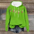 thumbnail image 5 of ClodeEU Women's Christmas Sweatshirt With Hooded,Fashions Long Sleeve Pullover with Pocket Green,Womens Plus XXL, 5 of 5