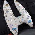 thumbnail image 4 of Set Of 2 Back Seat Travel Pillows Comfortable Cartoon Design Kids Sleeping Support For Long Car Journeys With Adults, 4 of 4