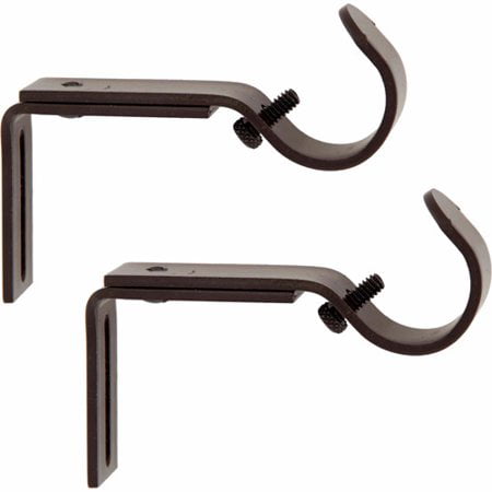 or ¾ Inch Rod Details about   Adjustable Curtain Rod Extension Brackets Oil Rubbed Bronz 