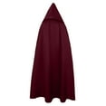 thumbnail image 3 of Penkiiy Cloak with Hood Men Clearance Men Patchwork Hooded Casual Party Retro Gothic Long Cloak Stage Outfit Wine Cloak, 3 of 3