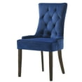 thumbnail image 3 of Set of 2 Upholstered Mid Century Dining Chair, Luxurious Single Dining Chair with Solid Wood Legs (Blue), 3 of 9