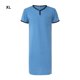 thumbnail image 3 of Guardurnaity Bata de dormir sólida, pijamas de manga corta para hombres, camisón cómodo con cuello en V, ropa de noche y . Pijama azul SG, 3 of 6