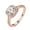 Rose Gold, variant on Female Charm Circular Bead Square Ring Diamond Cut Gold Wedding Engagement Bridal Rings for Lady (Gold Color, Size 8) KR002