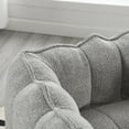 thumbnail image 5 of Soft Bean Bag Chair,Square Lazy Sofa with High Resilient Foam,Footstool and Armrests, Lounge Large Bean Bag Couch for Bedroom, Living Room,Gaming,Reading and Watching TV,Grey, 5 of 7