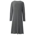 thumbnail image 6 of Women's Nightgown Super Soft Modal Sleepwear Nightshirt Long Sleeve Nightdress comes with Chest Pads Solid Color Pajamas Dress Loungewear,Gray S-2XL, 6 of 9