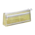thumbnail image 3 of Large Capacity Pencil Case, Handheld Mesh Storage Bag, Macaron Color Multi Compartment Pen Pouch, for Students Back to School Supplies, Yellow, 3 of 7