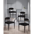 thumbnail image 5 of Morden Fort Modern Dining Table Set for 4, 47" Faux Marble Top and 4 Black Boucle Chairs, Dining Furniture Set for Kitchen, Apartment, 5 of 7
