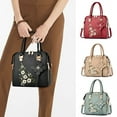 thumbnail image 2 of FENOHREFE Elegant Embroidery Crafted Handbag PU Leather Crossbody Bag Shoulder Purse Suitable for Fashion Women, 2 of 8