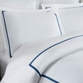 thumbnail image 4 of Superior Riverton Embroidered Cotton Duvet Cover Set, Full/Queen, White/Navy Blue, 4 of 11