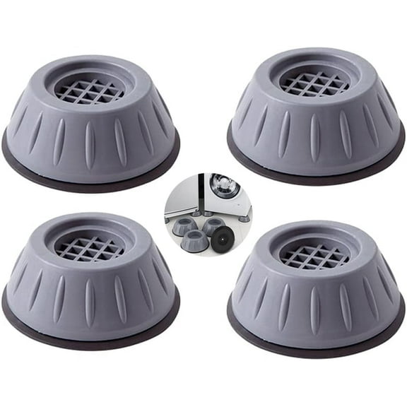 4 Pcs Anti Vibration Pads for Washing Machine, Dryer Foot Pads - Noise Reduction, Shock Absorption, Non Slipery Floor Protecter for Hardwood and Tile Floors, Universal（3.54inch）