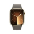 thumbnail image 2 of Apple Watch Series 9 [GPS + Cellular 45mm] Smartwatch with Gold Stainless Steel Case and Clay Sport Band - S/M. Fitness Tracker, ECG Apps, Always-On Retina Display, Water Resistant, 2 of 10