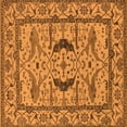 thumbnail image 1 of Ahgly Company Indoor Square Oriental Orange Industrial Area Rugs, 7' Square, 1 of 4