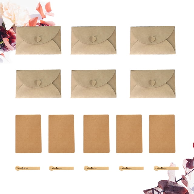 UPGRATOR 1 Set of Kraft Paper Envelopes for Greeting Cards Light Brown Handmade