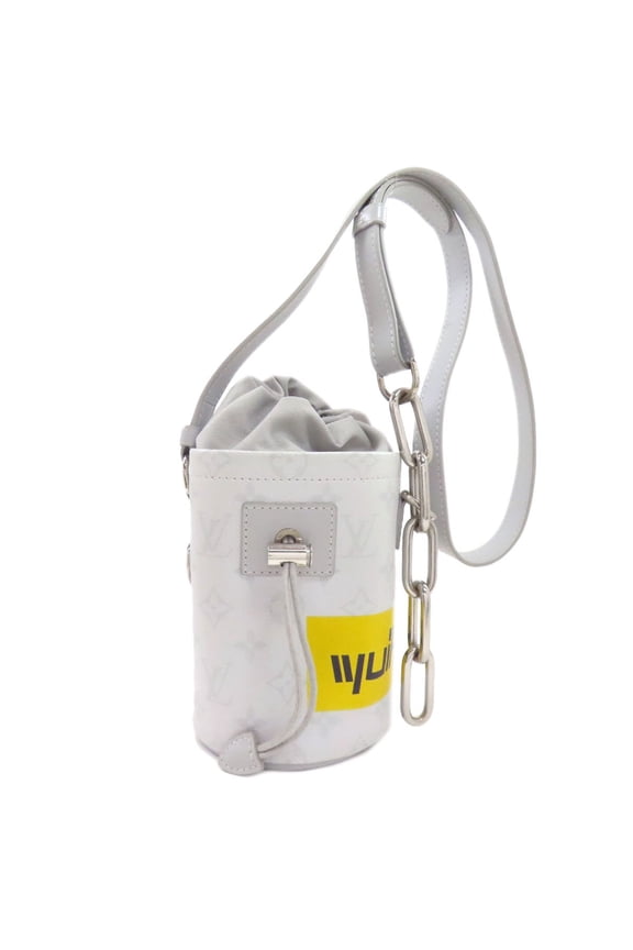 Pre-Owned Louis Vuitton M44631 White Monogram Logo Chalk Nano Bag Shoulder Canvas Women's LOUIS...