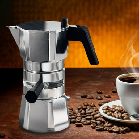 

Coffee Maker Coffee Machine with 100 Filter Paper Quickly and Easily Durable Strong Easy to Use Coffee Maker Pot for Kitchen Camping Bar Argent