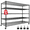 Black, variant on TrumanPick 48"W x 24"D x 81"H Wire Storage Shelves with Wheels 3000 LBS Capacity Heavy Duty NSF Certified Garage Shelving Unit, 5-Tier Adjustable Rolling Metal Shelf for Warehouse Pantry, Chrome