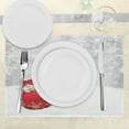 thumbnail image 3 of Ambesonne Christmas Place Mats Set of 4, Baubles on Snowflake, Standard Size, Red White, 3 of 6