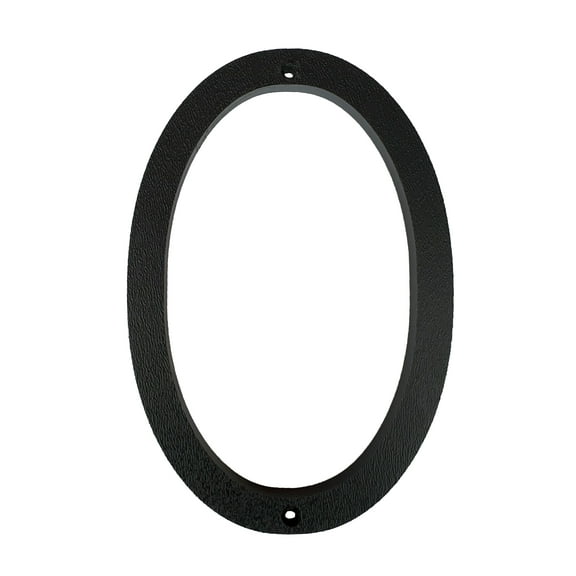 Pearl Sign Co. Black 8" Floating House Number 0, Clean Modern Style