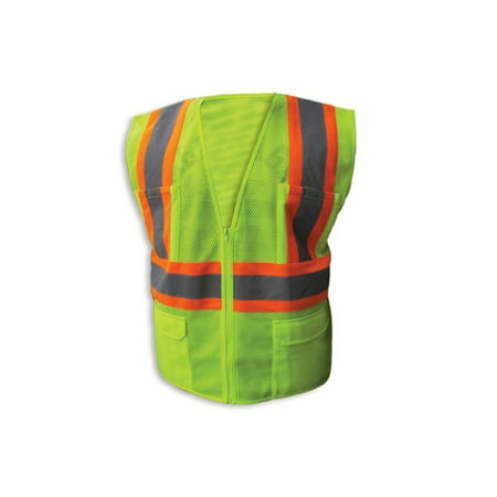 - Enguard LIME Poly Mesh Reflective Safety Vest, Class 2 -2XL