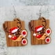 thumbnail image 3 of Árbol de Navidad Luces Pendientes de Madera Conjunto con Santa Claus Enano Muñeco de Nieve Colgantes, Aleación Acrílico Ligero Regalo de Fiesta para Mujeres, Niña, 3 of 4