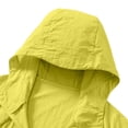 thumbnail image 4 of Mens Lightweight Hooded Waterproof Rain Jacket Breathable Sunproof Raincoat Shell for Outdoor Mountain Hiking Big and Tall Size S-5XL Yellow, 4 of 9