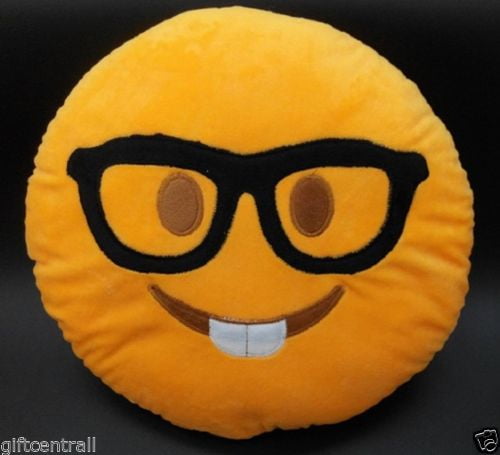 Nerd emoji on sale pillow