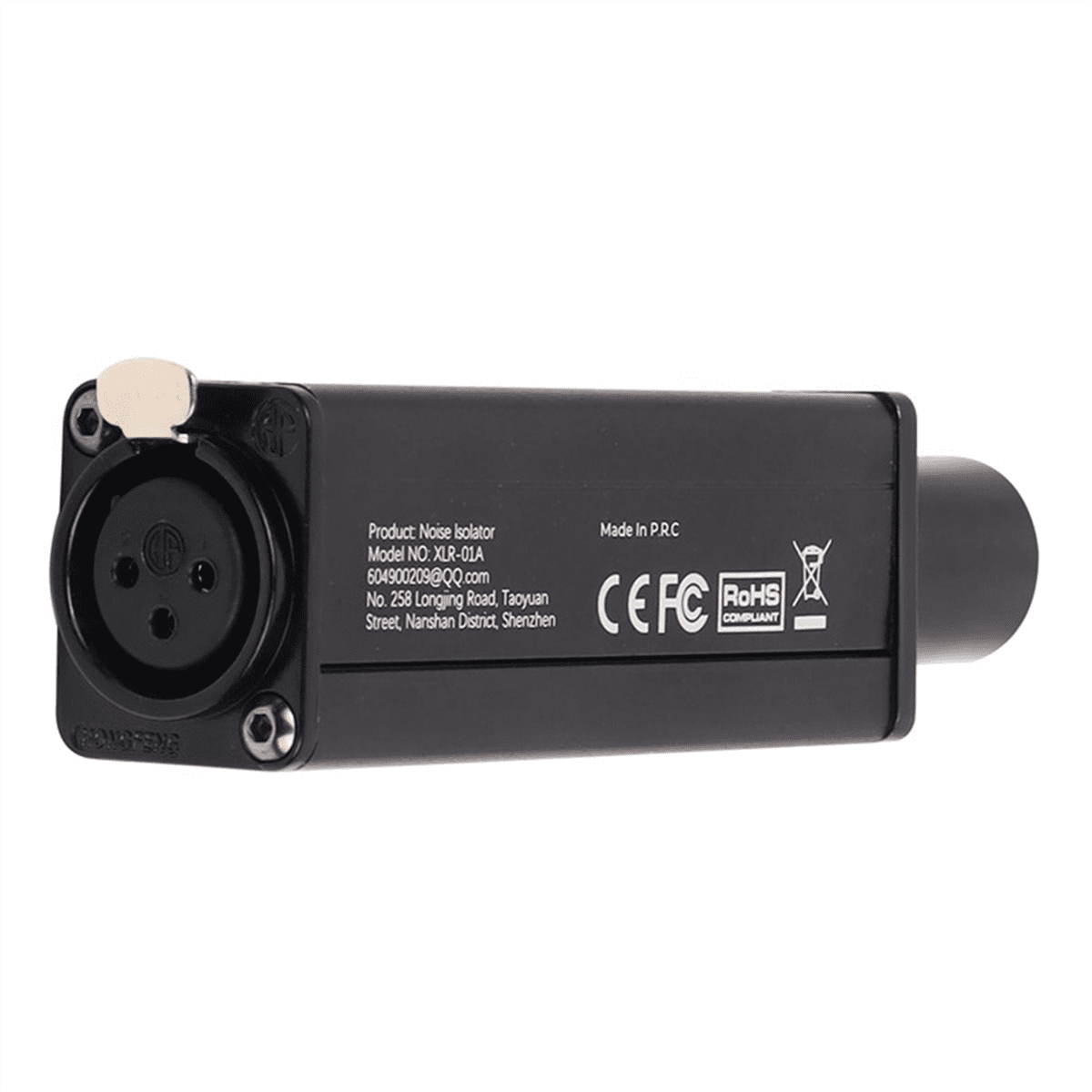 XLR Audio Noise Isolator Balanced Audio Common Ground Current Sound Elimination Noise Reduction Mixer Microphone Sound,1 * XLR Audio isolator,Black