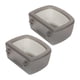 thumbnail image 2 of Cuencos para perros, plato alimentador de agua sin fugas, multiusos, portador lento, 2 piezas Gris, 2 of 8