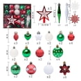 thumbnail image 2 of Juego de 58 adornos colgantes para árbol de Navidad, bolas navideñas irrompibles de colores, estrellas y colgantes, 2 of 5