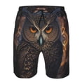 thumbnail image 3 of Pofeuu Classical Style Brown Owl Prin Men's Swim Trunks Quick Dry Bathing Suit Swimming Board Shorts Mesh Lining Beach Swimwear-3X-Large, 3 of 6
